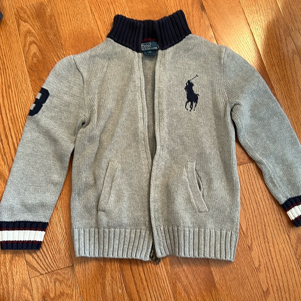 Polo zip up sweater